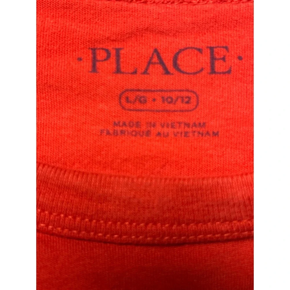 The Children's Place Red Long Sleeve Game Day Boss Football T Shirt Kids L 10 12